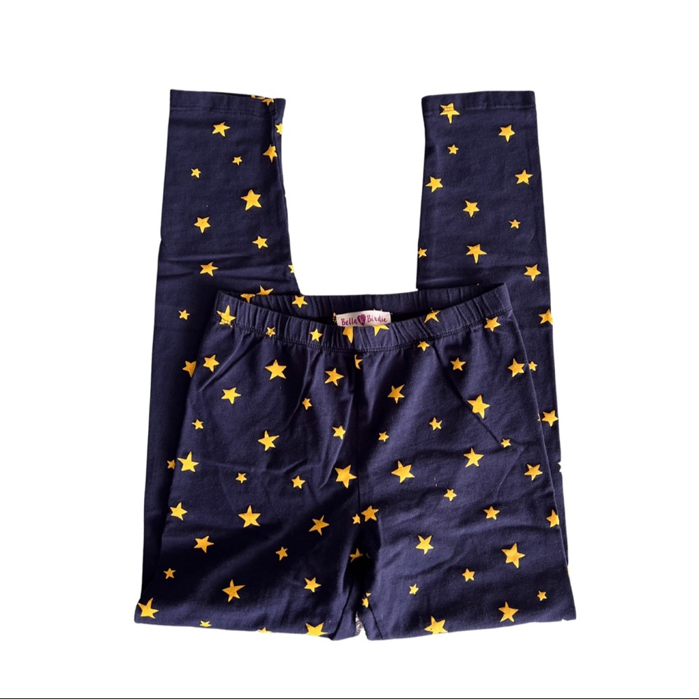 KIDS BLUE LEGGINGS WITH STARS SIZE MED (10-12)